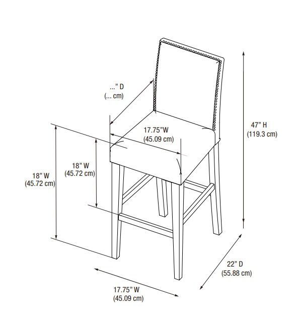 Linon Stewart Beige Bar Stool-2