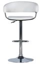 Powell® Devan Chrome/White Adjustable Barrel Bar Stool-3