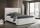Coaster® Alamosa White Queen Upholstered Panel Bed-1
