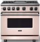 Viking® 7 Series 36" Blush Pro Style Dual Fuel Range with Griddle-0