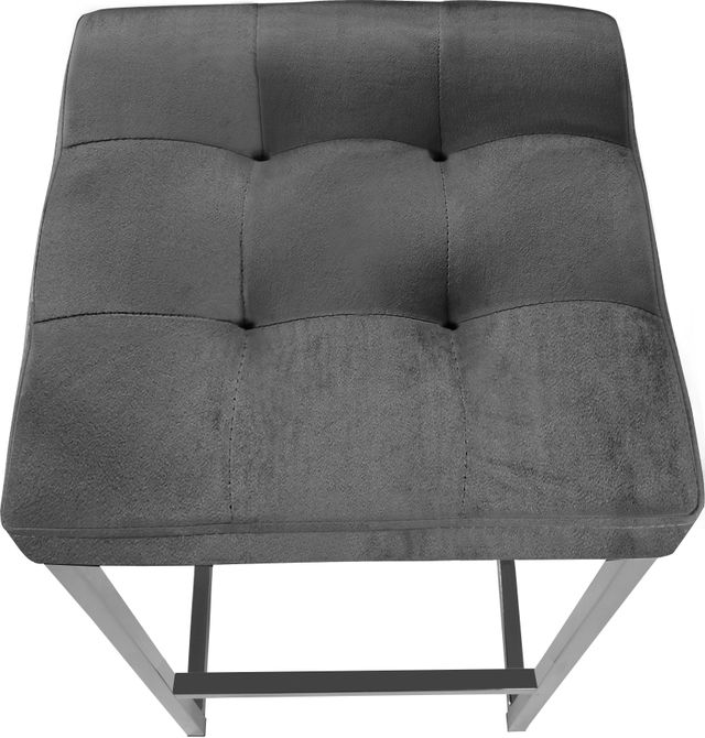 Meridian Furniture Nicola Gray Velvet Counter Stool-2