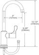 Elkay Chrome Single Hole 12.5" Vandal Resistant Deck Mount Faucet with Gooseneck Spout and Lever Handle on Left Side-1