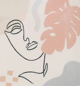 Stylecraft Through the Window I Beige/Black/Gray/Light Orange Wall Art-1