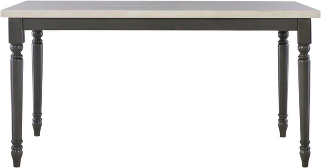 Powell® Willow Smokey White Dining Table with Dark Gray Base-2
