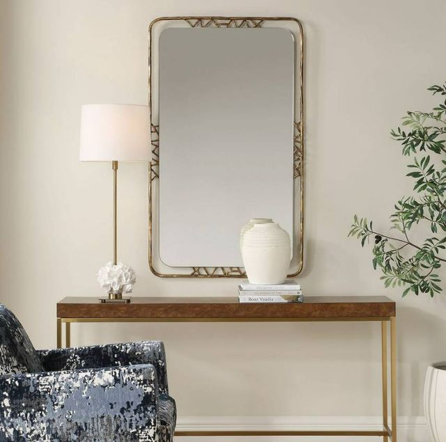 Uttermost® Tahoma Antiqued Gold Accent Mirror-1