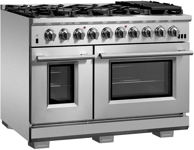 FORNO® Capriasca 48" Stainless Steel Pro Style Dual Fuel Range-2