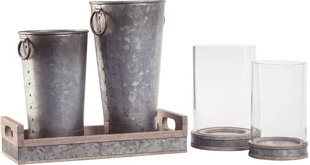 Signature Design by Ashley® Donae 5-Piece Natural/Gray Accessory Set-0
