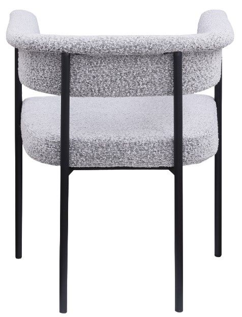 Meridian Furniture Malin Gray Boucle Upholstered Dining Arm Chair-3