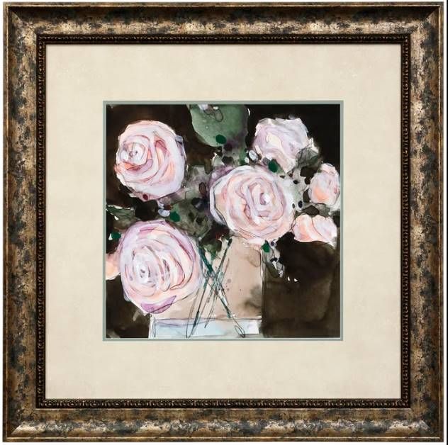 Stylecraft Jane Seymour Rose Clipping Beige/Black/Gray Wall Art-0