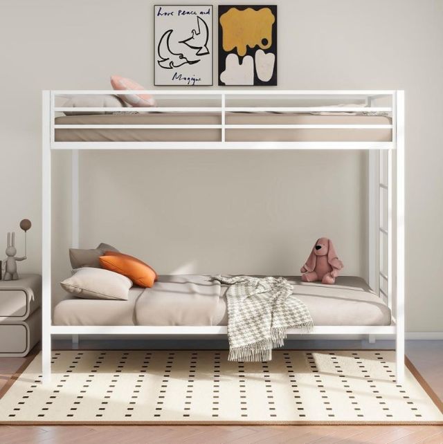 Coaster® Alevera Matte White Youth Twin/Twin Bunk Bed-0