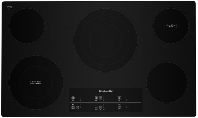 KitchenAid® 36" Black Electric Cooktop-0