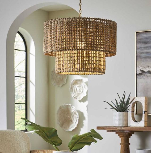 Uttermost® Biswas Antique Brass Light Pendant-1