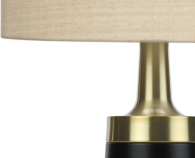 Monarch Specialties Inc. 28"H Black Metal Table Lamp-2