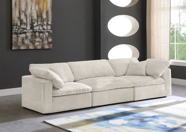 Meridian Furniture Cozy 3-Piece Cream 119" Modular Sofa-4