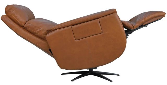 Flexsteel® Cove Autumn Leather Power Swivel Recliner with Power Headrest, and Lumbar-1
