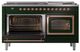 Ilve® Nostalgie II Noblesse 60'' Emerald Green Pro Style Dual Fuel Range with Copper Trim-3