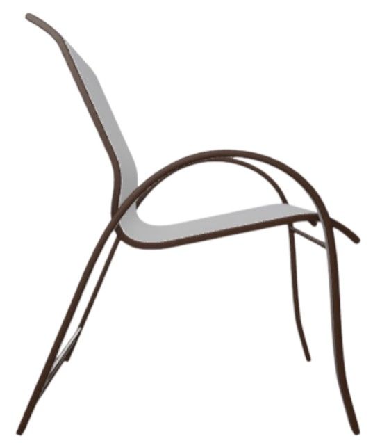 Telescope Casual Aruba Abalone/Kona Aluminum/Fabric Outdoor Sling Stacking Arm Chair-2