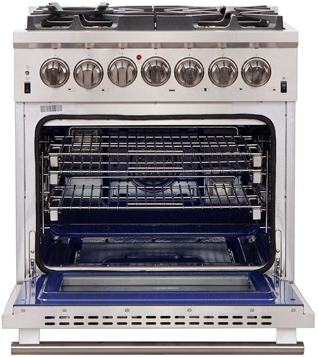 FORNO® Capriasca 30" Stainless Steel Pro Style Dual Fuel Range-1