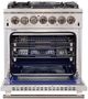 FORNO® Capriasca 30" Stainless Steel Pro Style Dual Fuel Range-1
