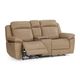 Kate Preston Home Sand Leather Power Reclining Console Loveseat with Zero Gravity-2