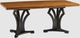 Urban Collections by Yutzy Woodworking Trieste Retreat Cherry/Onyx/Seely 48”x66” Double Pedestal Dining Table-0