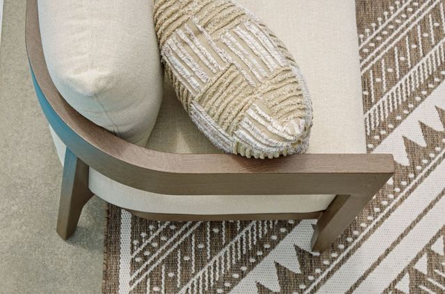 Material sample of desert-durable patio furniture