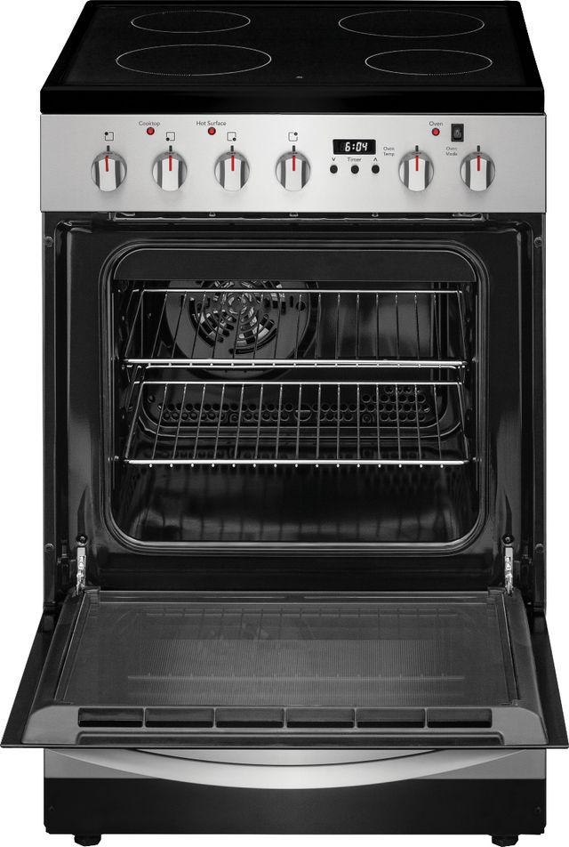 Frigidaire® 24" Stainless Steel Freestanding Electric Range with Storage Drawer-1