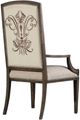 Hooker® Furniture Rhapsody Aurora Ecru/Walnut Upholstered Dining Arm Chair-2