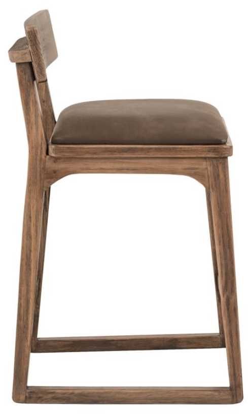International Furniture Direct Balam Gray/Stained Brown Barstool-3