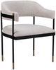 Zuo® Modern Zadar Black/Gold/Misty Gray Dining Arm Chair -0