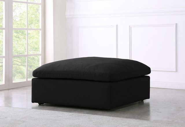 Meridian Furniture Serene Black Ottoman-2