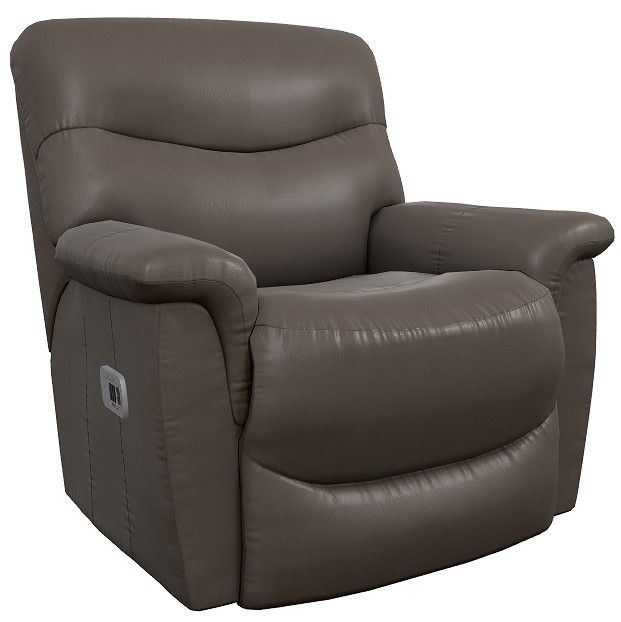 La-Z-Boy® James Walnut Leather Power Rocking Recliner with Headrest-0