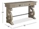 Magnussen Home® Tinley Park Dovetail Grey Sofa Table-2