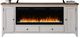 Liberty Furniture Brown/White 80" Fireplace TV Console-0