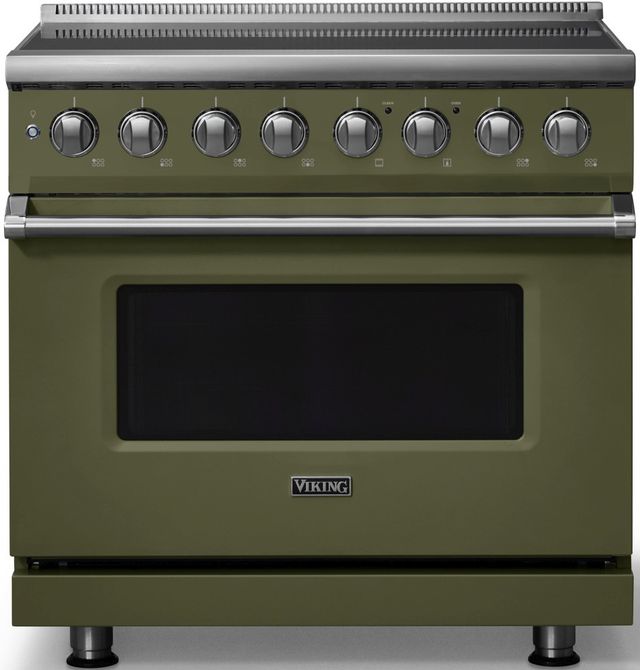 Viking® 5 Series 36" Martini Pro Style Induction Range with Polished Chrome Trim-0