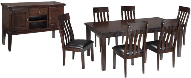 Signature Design by Ashley® Haddigan 8-Piece Dark Brown Dining Set-0