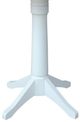 John Thomas Furniture® Dining Essentials Pure White Round Dining Table with White Traditional Pedestal Base with Extensions-2