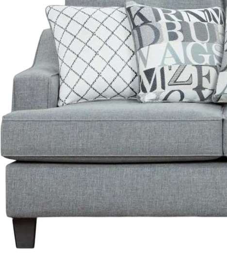Fusion Furniture Macarena Cadet Gray Loveseat-1