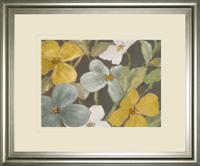 Classy Art “Garden Party In Gray 2” By Lanie Loreth Grey 34 in. x 40 in. Framed Print Wall Art-0