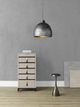 Currey & Company Earthshine Blackened Steel Large Pendant-2