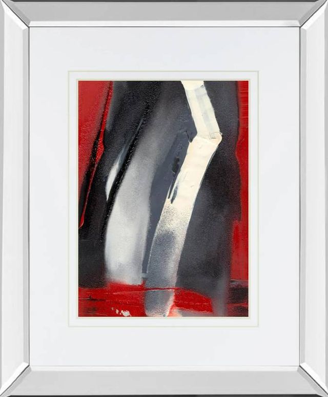 Classy Art Red Streak III by Sharon Gordon Mirrored Frame Wall Art-0
