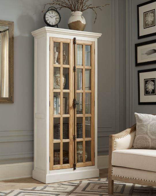 Coaster® Tammi Antique White/Brown Tall Cabinet-4