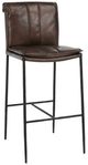Classic Home Mayer Black/Truffle Brown 30" Leather Bar Stool-0