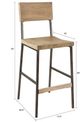 Olliix by INK+IVY Grey Tacoma 30" Bar Stool-1
