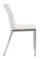 Zuo® Ace White/Silver Dining Chair-2