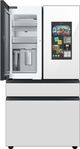 Samsung Bespoke 23 Cu. Ft. Custom Panel Ready/White Glass French Door Refrigerator with Family Hub™-1