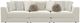 Jackson Furniture Jazzy 3-Piece Bone Small Spaced Sectional-1