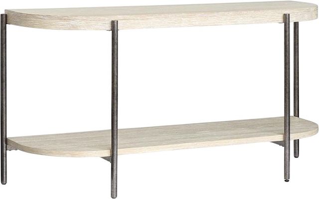 Magnussen Home® Jennings Edgecomb Grey/Weathered Antique Nickel Demilune Sofa Table-0