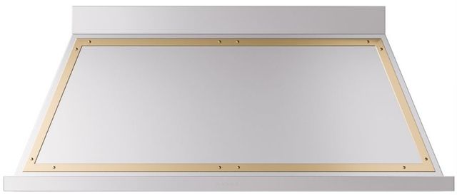 Ilve® Nostalgie II Noblesse 60" Stainless Steel Wall Mounted Range Hood with Brass Trim-0