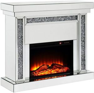 ACME Furniture Noralie Mirrored 42" Electric Fireplace